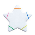 Blank Multi Color Star Highlighter, 4 1/2" W x 4 1/2" H x 1/3" D